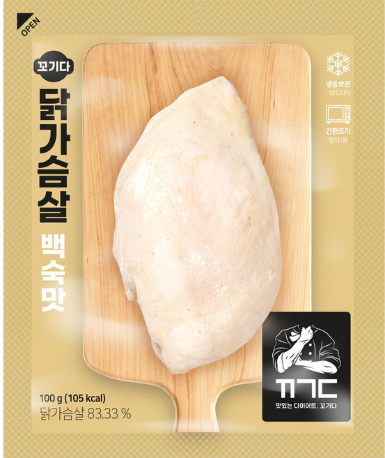 꼬기다 프리미엄 소스 닭가슴살, 백숙맛, 10개, 100g