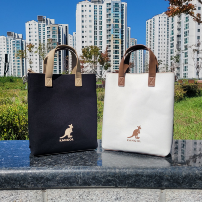 [백화점 정품] 캉골 여성 듀오 캔버스 미니 쇼퍼백 3877 크로스백 숄더백