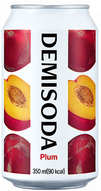 데미소다 자두 350ml 12캔, 12개