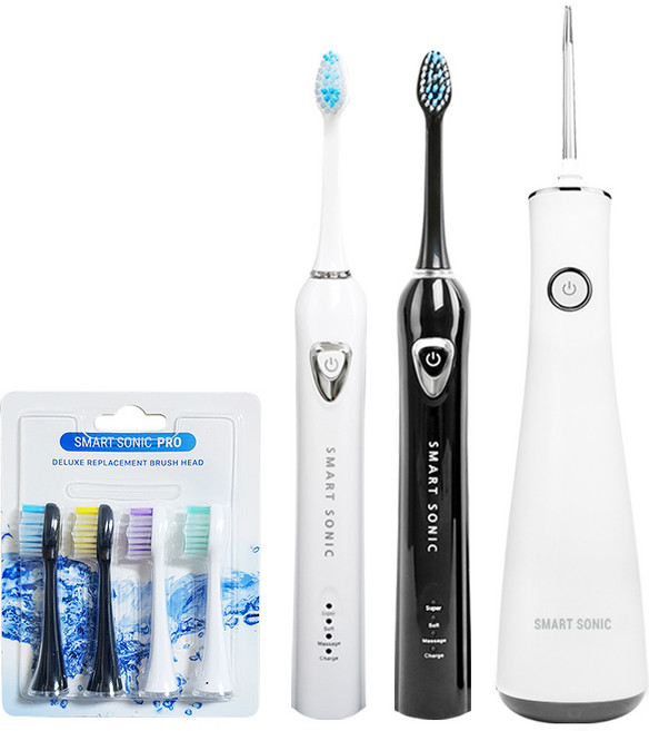 스마트소닉 프로 충전식 음파칫솔 RLT211 [커플] + DENTA 구강세정기 SG-8001A +칫솔모 1팩, 1개