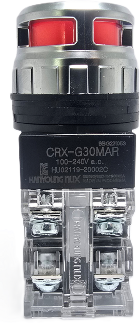 한영넉스 CRX-G30MAR 조광 푸시버튼 스위치 30파이 보호가드형 LED 100-240V, 1개