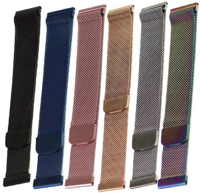 워치 스트랩 20mm 스마트워치 메쉬 시계줄 마그네틱 호환, 1. ME13BK20 블랙, 1개