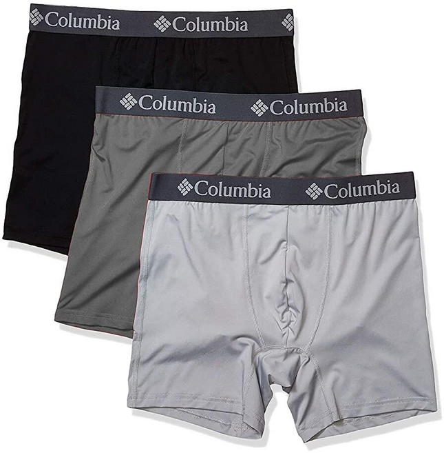 Columbia 남성용 오버롤 메시 복서 브리프 3쌍 그레이/시티 그레이/블랙 스몰 138960