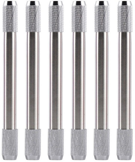 쁘띠끄 몽땅 연필깍지 홀더 뚜껑 6개, 실버