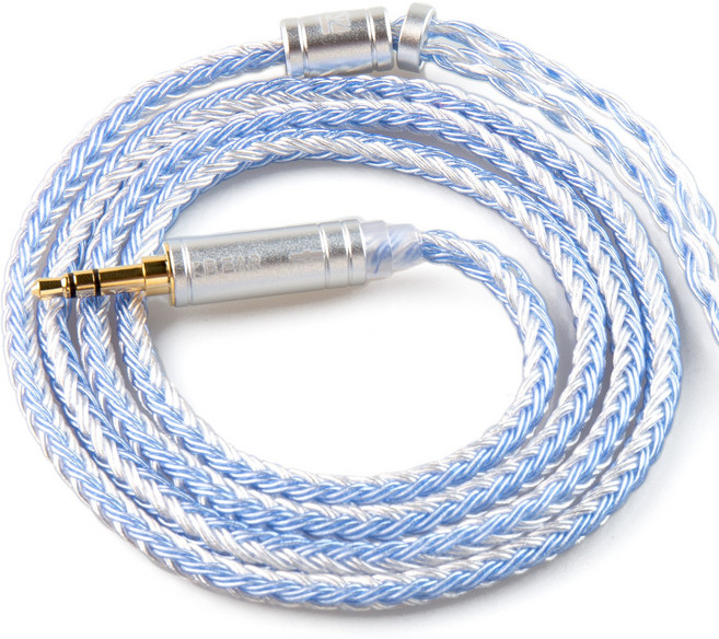 Keephifi KBEAR ST16 16코어 1.2M 길이 5N OCC 실버 플레이트 업그레이드 케이블, 1개, 실버 블루, 4.4MM QDC