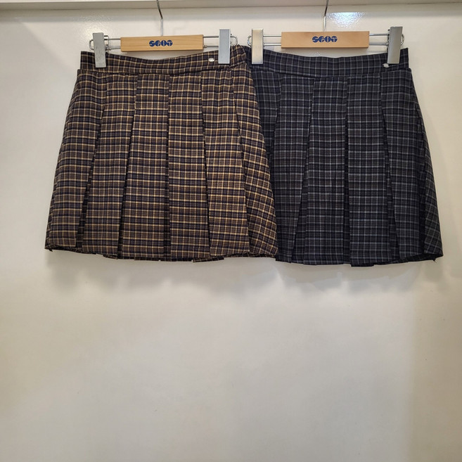 에스핏 <<스쿨룩>>속바지 들어있는 체크 스커트@봄 가을 치마@체크 SK SJA101FCSK03 뉴코아 울산점