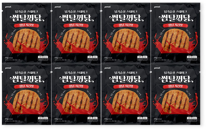재미어트 썸탈꺼닭 소스 닭가슴살 스테이크 양념 치킨 맛 (냉동), 8개, 120g