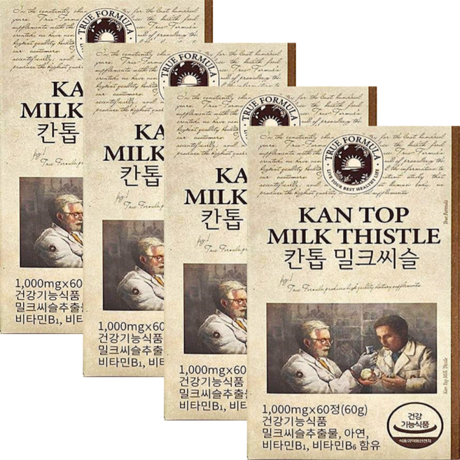 트루포뮬러 칸톱 밀크씨슬 1000mg x 60정 x 4박스 4개월분