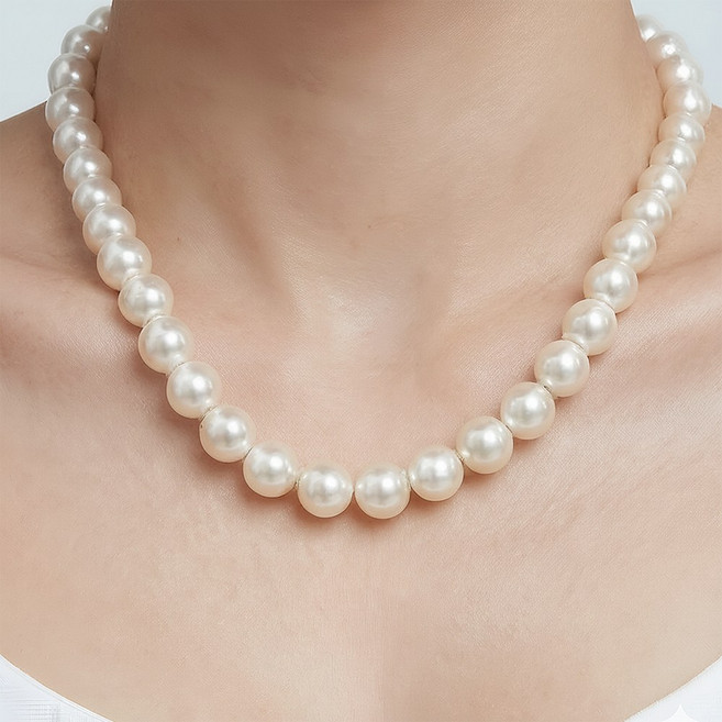 레베르 데일리 여성 클래식 진주 베이직 패션 목걸이