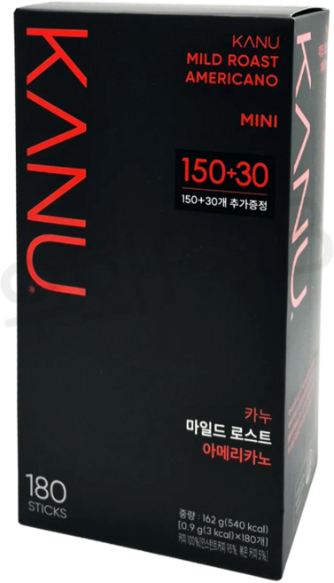 카누 콜롬비아 블렌드 마일드 로스트 아메리카노 원두커피믹스, 900mg, 180개입, 1개