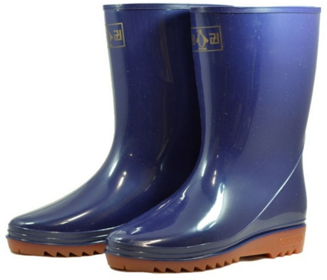 펭귄 고무장화 식당 주방 미끄럼방지 네이비 레드