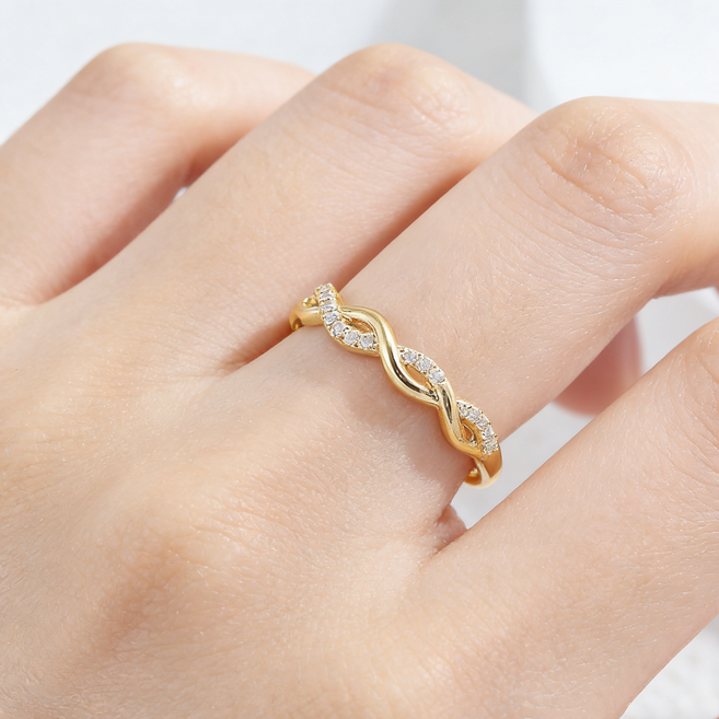 NXNA 14K 빈티지꽈배기 생일선물반지 XYL-JZ010 도금