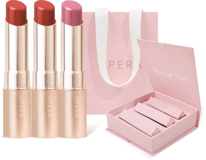 [2+1] 오페라 립틴트 선물세트 / 립글로스 컬러립밤, 테라코타 2개+모브핑크 1개, 10.8g, 1개