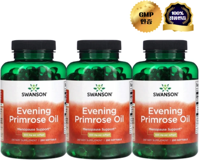 스완슨 이브닝 달맞이꽃 프림로즈 오일 500mg 250소프트젤 3개 PrimroseOil, 250정 - 쿠팡
