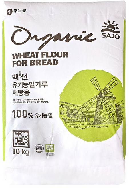 MCSUN 유기농 밀가루 제빵용, 10kg, 1개