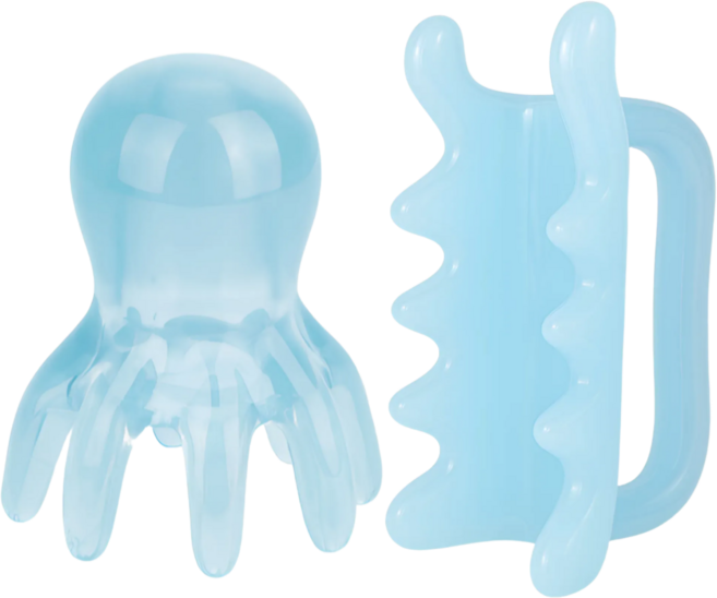 로제브 두피 괄사 마사지기 바디 승모근, 루미나 블루, 1개