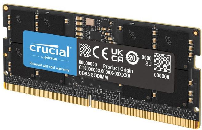 중요한 64GB DDR5 RAM 키트(2x32GB) 4800MHz CL40 노트북 메모리 - SODIMM 262핀 12th 인텔 코어와 호환 CT2K32G48C40S5