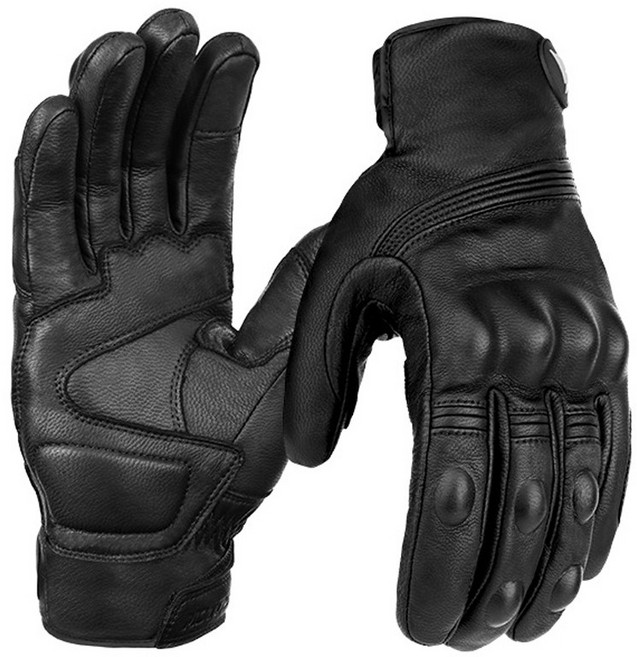오토바이 겨울 방한 장갑 레트로 너클가드 가죽 장갑 모토울프, M