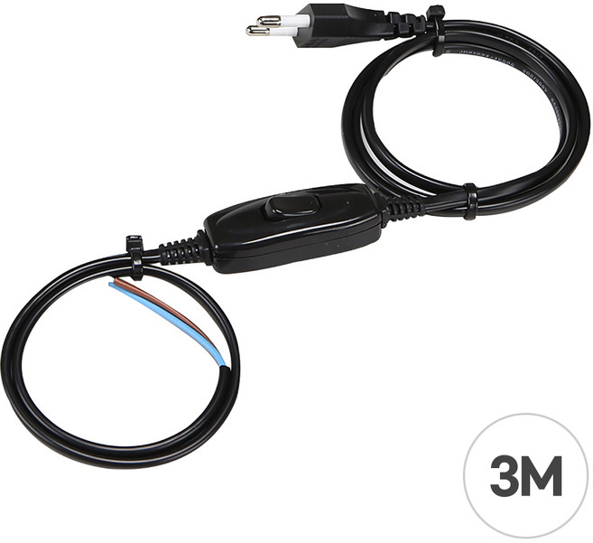 고래하우징 국산 전원 파워코드 중간스위치 연결용 3M, 1개