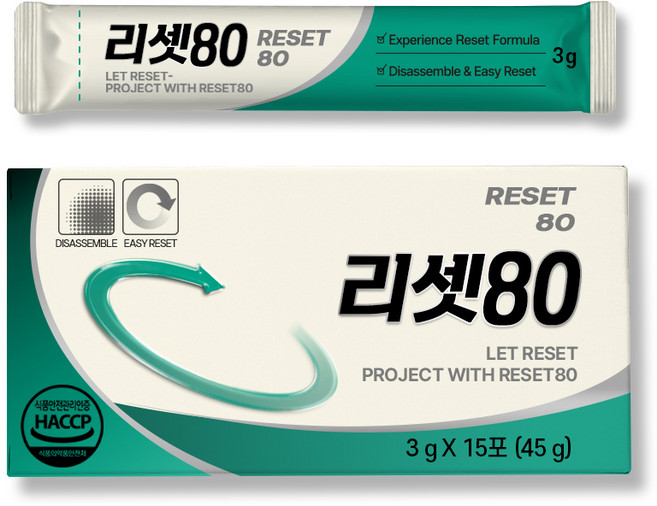 리셋80 3g x 15포 /ro, 1개, 15회분