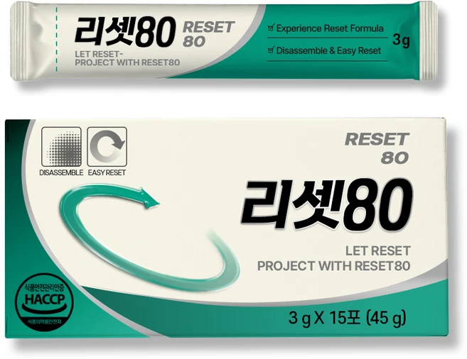 리셋80 3g x 15포 /ro, 1개, 15회분 - 쿠팡