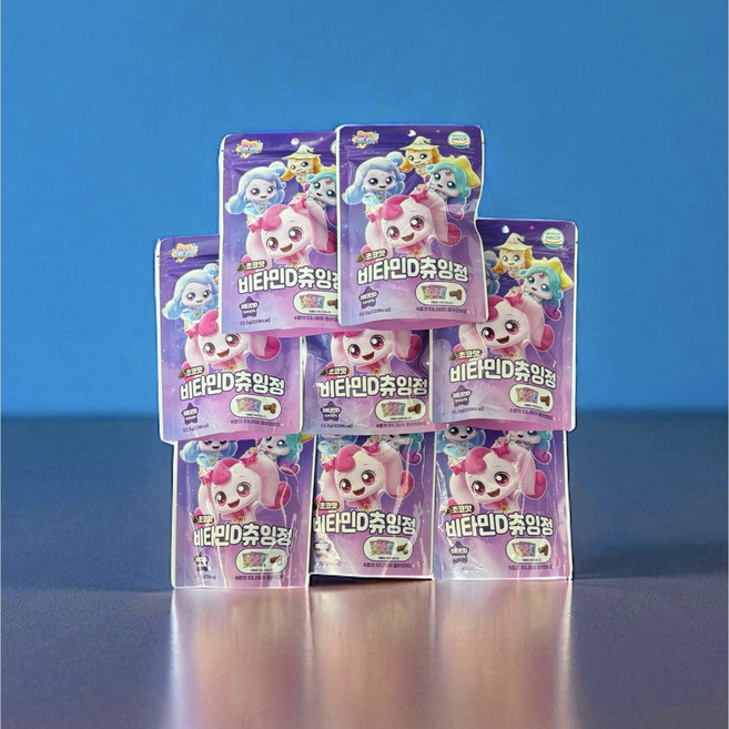 캐치티니핑 슈팅스타 비타민D 초코맛 츄잉 칼슘비타, 8개