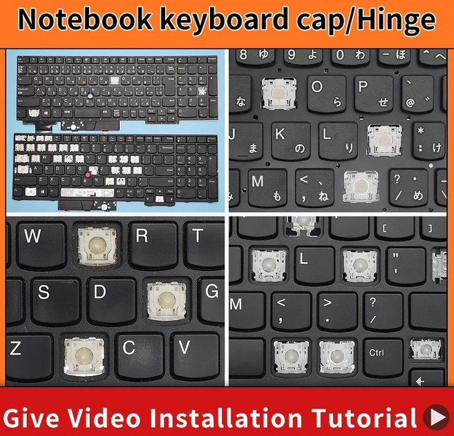 노트북 컴퓨터 PC 튜닝 부품 교체용 키캡 힌지 레노버 호환 IBM 씽크패드 E14 R14 E15 R15 S3 Gen2 T14 T14S Gen1 Gen3 키보드용, [03] 1 Keycap, 03 1 Keycap, 1개