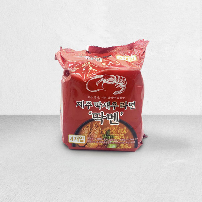 제주에서온 제주 딱새우 라면 딱멘 1봉4개입, 4개