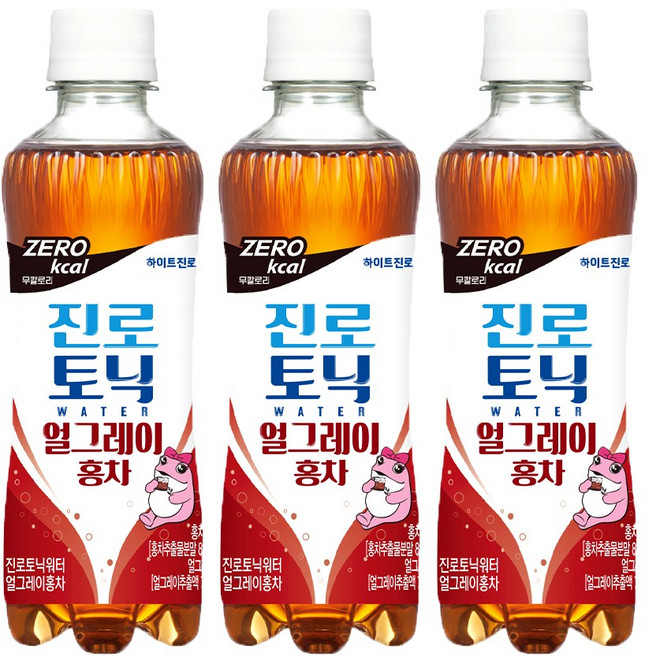 진로토닉워터 얼그레이홍차 제로칼로리, 300ml, 6개