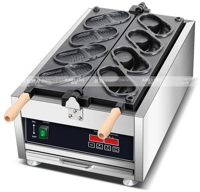 전기 옥수수빵틀 만쥬빵 지하철 간식 푸드트럭 휴게소 기계 구이도구 제조기 줄 옥수수모양, 디지털디스플레이모델 전기 가열 4구, 기본 모델명/품번