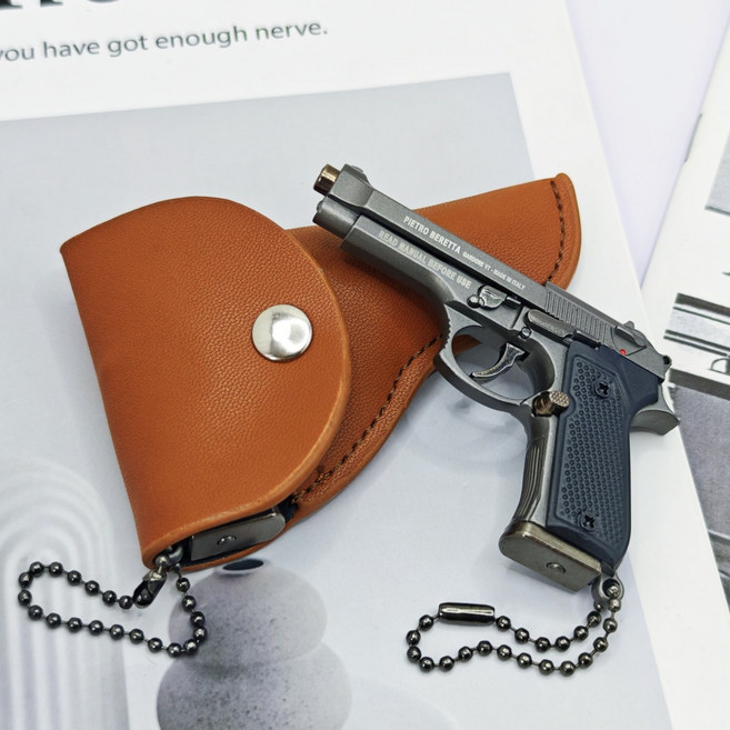 티오피 건시리즈 메탈 키링 열쇠고리 베레타 M92F+ 전용 가죽 파우치