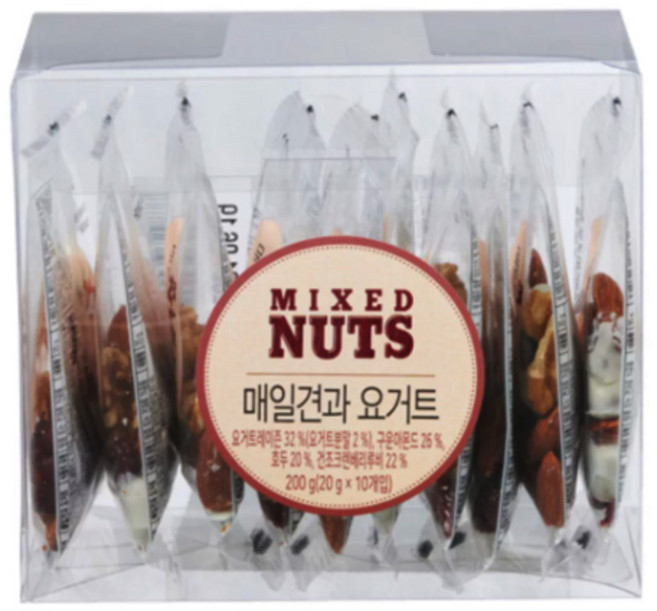 매일견과 요거트, 10개