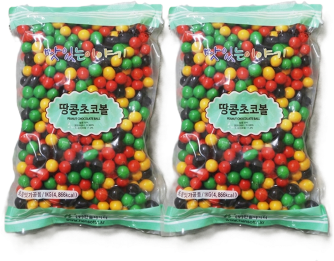 한솔 땅콩 초코볼1kg 2개, 1kg