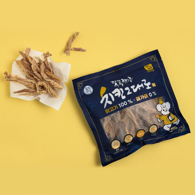 [똑똑한입] 강아지 육포 치킨그대로 (단일육100), 1개, 300g, 닭안심살