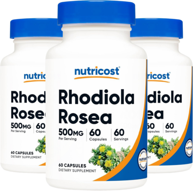 뉴트리코스트 로디올라 로제아 홍경천 500mg 비건캡슐 60정 3병, 3개