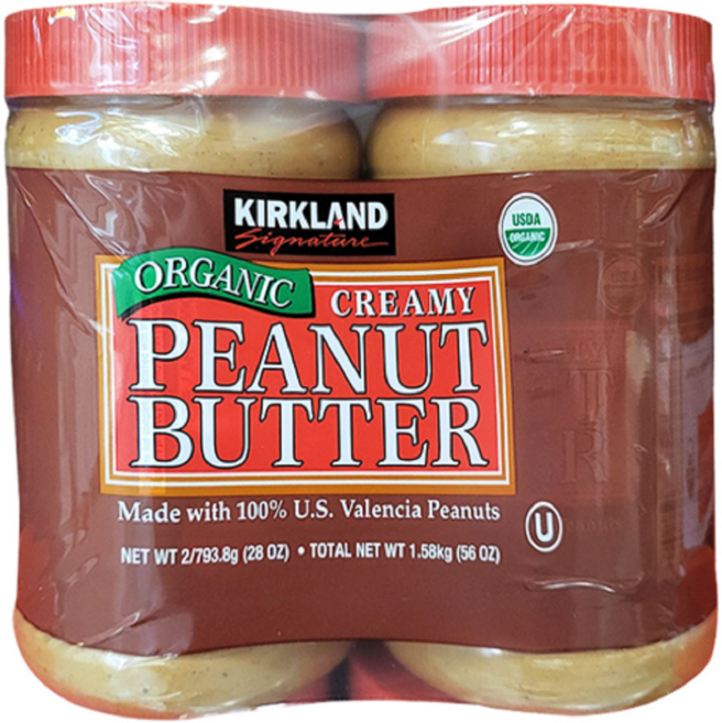 [정품] 커클랜드 땅콩 버터 코스트코 회원전용 유기농 피넛 잼 리넨, 2개, 793g