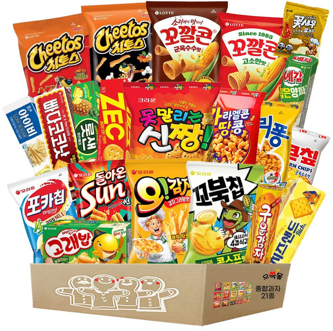 종합과자 선물세트, 1세트, 21종