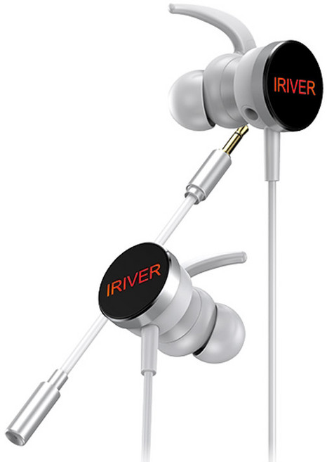 LED 아이리버 c타입 게이밍이어폰 듀얼마이크 스마트폰 pc겸용 USB변환잭 포함 IGE-2023C, 화이트