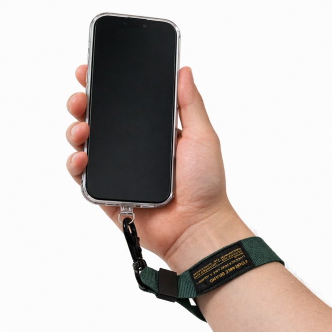 RIAVO 휴대폰 도난방지 강화 스트랩, 1개, 딥그린