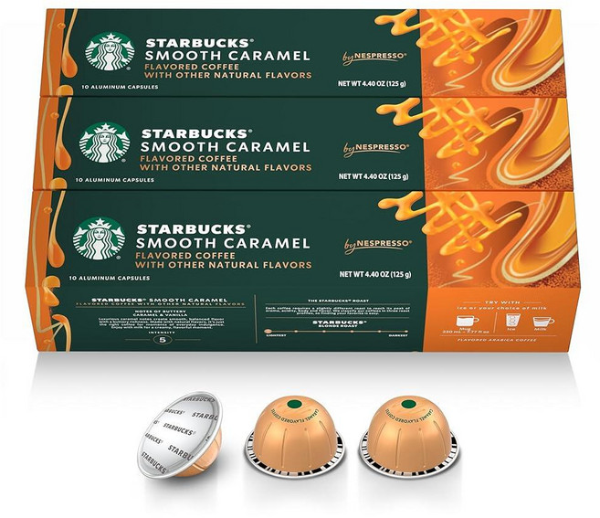 Starbucks 블론드 에스프레소 로스트 캡슐 네스프레소 버츄오 호환 박스당 10캡슐 (1팩)