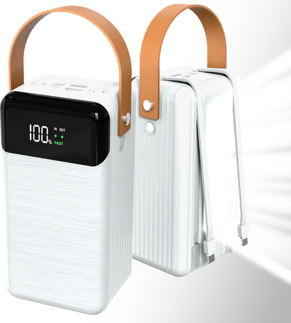 AWSHEEL 대용량 고속충전 멀티단자 PD PPS QC3.0 22.5W 차박 캠핑용 보조배터리 60000mAh, 화이트