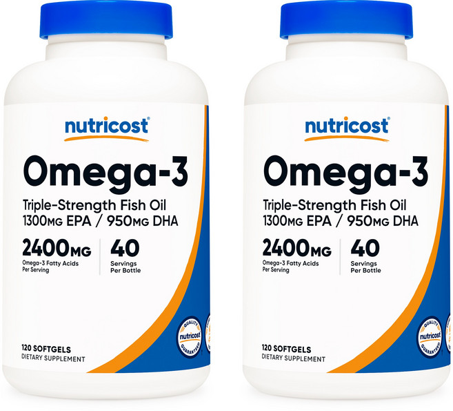 뉴트리코스트 오메가 3 200mcg 소프트젤, 120정, 2개