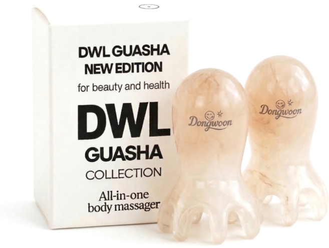 동운랩 두피괄사 머리 지압 승모근 마사지 문어, 베이지, 2개