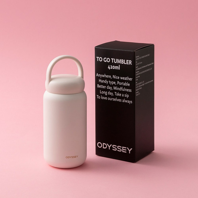 쓰임 오딧세이 투고 텀블러 420ml (5color), 밀크
