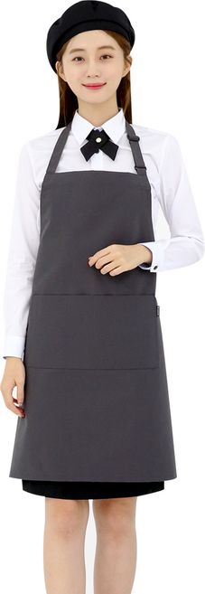 휴니패코 국내산 목걸이형 앞치마 N-03, 1개, 차콜