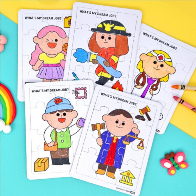 나의 꿈 직업 퍼즐 (8종 택1), 1개, 경찰관