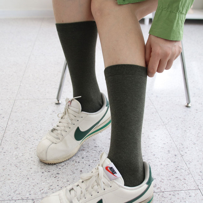 국내생산 여성 장목 골지 교복 학생양말 패션양말 긴양말 8켤레