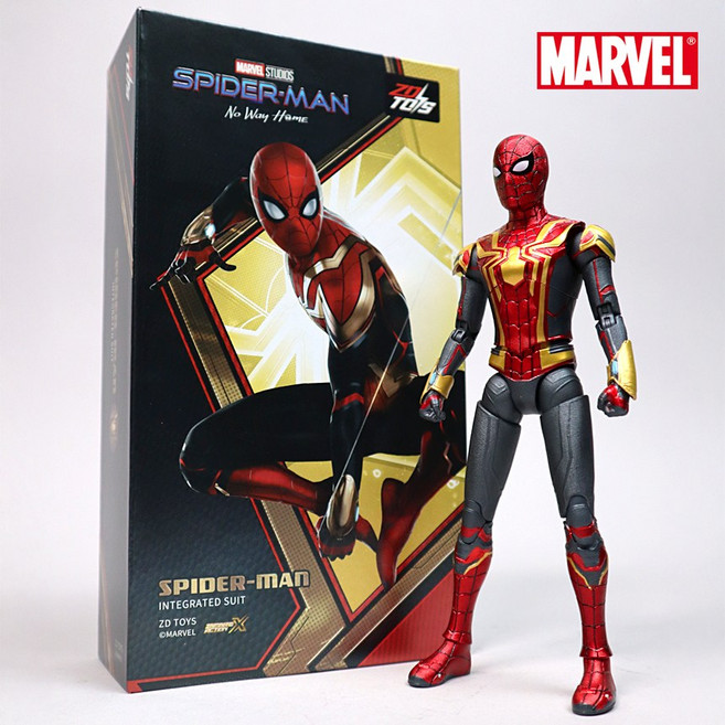 마블 ZDTOYS 스파이더맨 블랙앤골드슈트 어밴져스 인피니티워 아이언 스파이더맨 정품, 스파이더맨 인터그레이티드 슈트, 1개