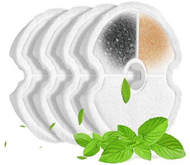 고양이정수기 실내 자동 고양이 물 분수 필터 디스펜서 피더 그릇 애완 동물 식수대 LED 급수기 2L 공지사항, 1개