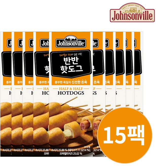 쟌슨빌 반반 쌀핫도그, 80g, 15개
